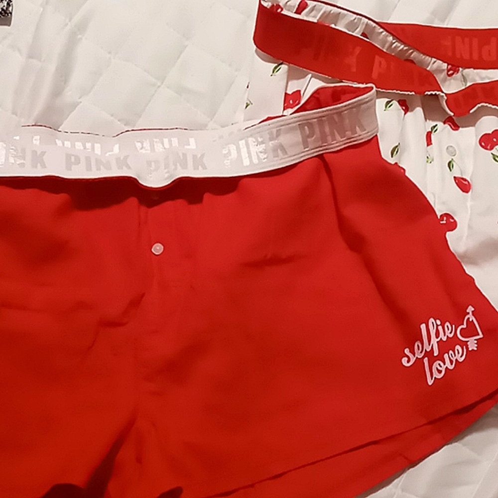 SOLDDDDDD PINK Victoria Secret Sleepy Boxers bundle of 2 pairs NWT